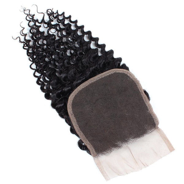 Easy Hair Peruvian Curly Lace Closure 4x4 Swiss Lace Closure Human Hair - Easy Hair