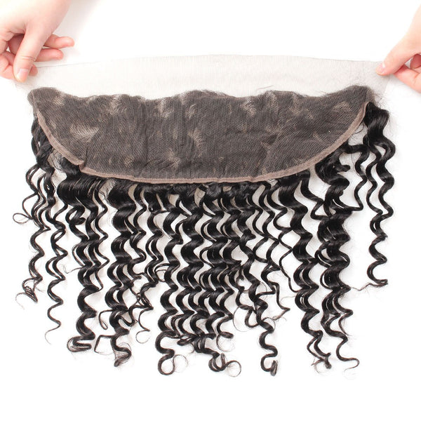 Easy Hair Brazilian Lace Frontal Deep Wave Closure 13x4 Ear To Ear Lace Frontal - Easy Hair