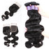 Easy Hair 10A Unprocessed Brazilian Body Wave Human Hair 3 Bundles With Lace Closure - Easy Hair