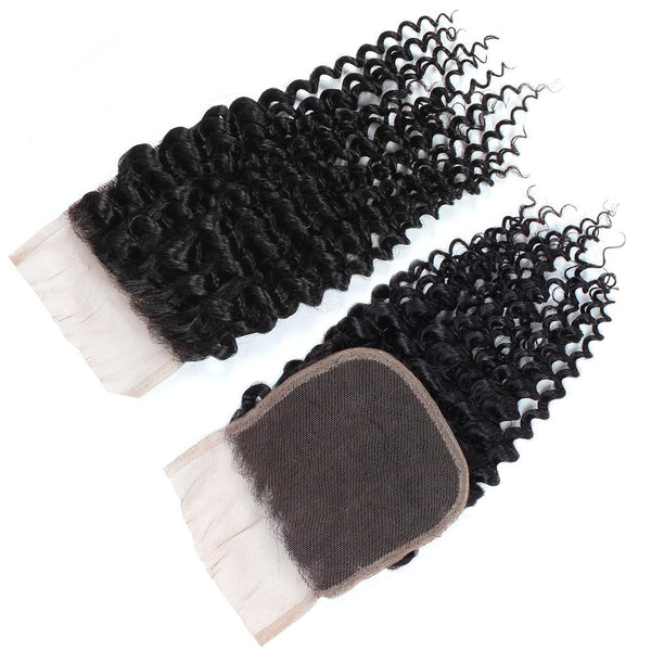 Easy Hair Peruvian Curly Lace Closure 4x4 Swiss Lace Closure Human Hair - Easy Hair