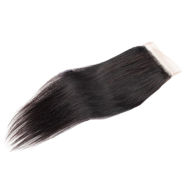 Easy Hair Peruvian Straight Lace Closure 4x4 Swiss Lace Closure Straight Human Hair - Easy Hair