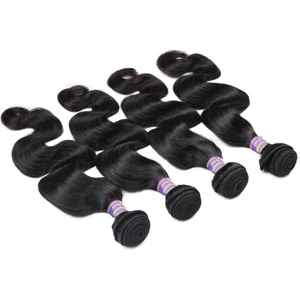 Easy Hair 10A Malaysian Virgin Human Body Wave Hair 4 Bundles With Lace Closure - Easy Hair
