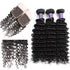 Easy Hair Unprocessed 10A Brazilian Deep Wave Human Hair 3 Bundles With Lace Closure - Easy Hair