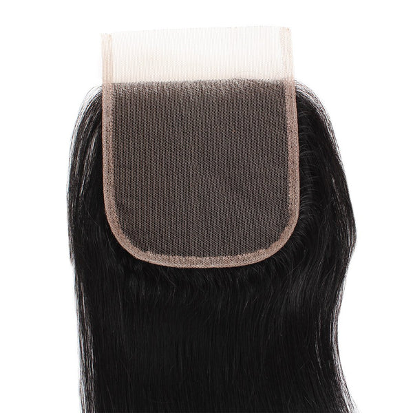 Easy Hair Peruvian Straight Lace Closure 4x4 Swiss Lace Closure Straight Human Hair - Easy Hair