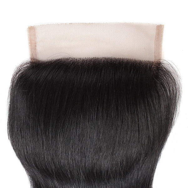 Easy Hair Peruvian Straight Lace Closure 4x4 Swiss Lace Closure Straight Human Hair - Easy Hair