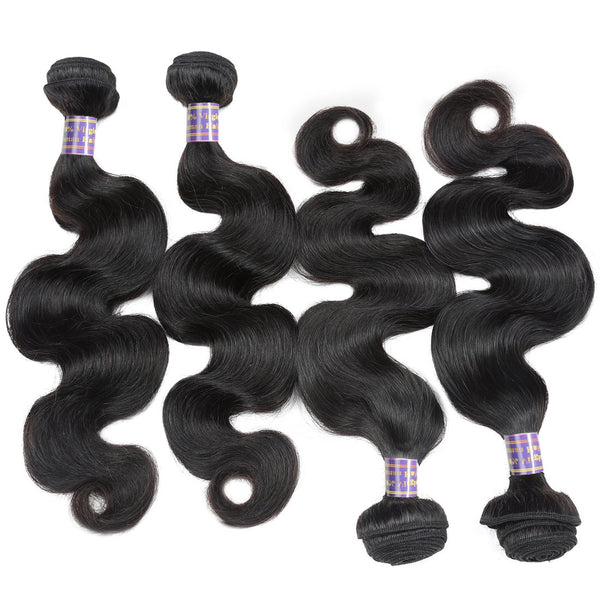 Easy Hair 10A Body Wave Indian Virgin Hair 4 Bundles With 13x4 Lace Frontal - Easy Hair