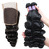 Easy Hair 10A Brazilian Virgin Human Hair Loose Wave 4 Bundles With Closure - Easy Hair