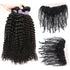 Easy Hair 10A Kinky Curly Peruvian Virgin Human Hair 4 Bundles With 13x4 Lace Frontal Closure - Easy Hair