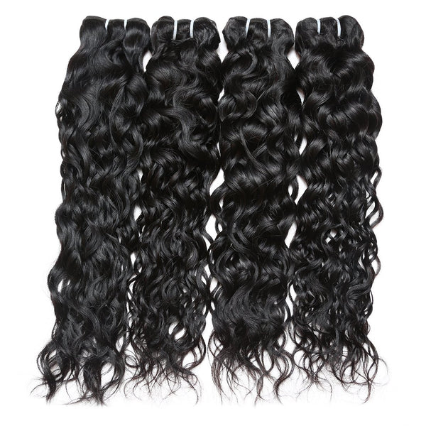 Easy Hair Brazilian Water Wave Hairstyles 4 Bundles with Lace Hair Closure - Easy Hair