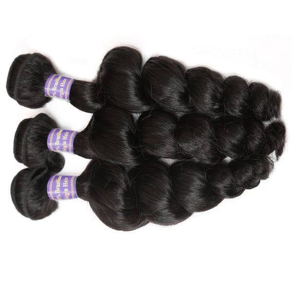 Easy Hair 10A Malaysian Loose Wave Virgin Hair 3 Bundles With 13x4 Lace Frontal - Easy Hair