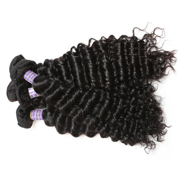 Easy Hair 10A Grade Peruvian Virgin Hair Deep Wave 3 Bundles Unprocessed Virgin Peruvian Deep Wave Hair - Easy Hair