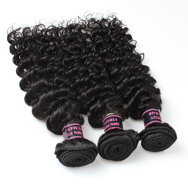 Easy Hair Indian Deep Wave Bundle Deals 3pcs/lot Extensions - Easy Hair