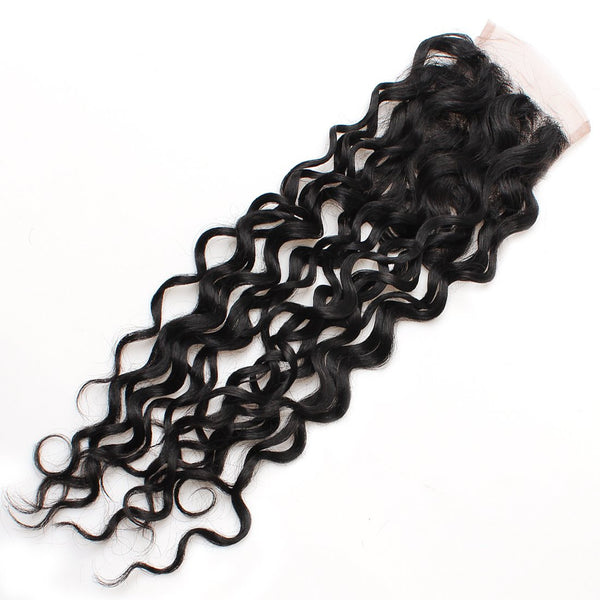 Easy Hair Malaysian Virgin Hair Water Wave Unprocessed Lace Closure 4x4 Lace Closure - Easy Hair