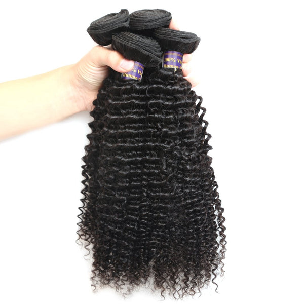Easy Hair 10A Grade Unprocessed Brazilian Kinky Curly Virgin Human Hair 4 Bundles Weave - Easy Hair