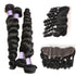Easy Hair 10A Indian Loose Wave Virgin Hair 4 Bundles With 13*4 Lace Frontal Closures - Easy Hair