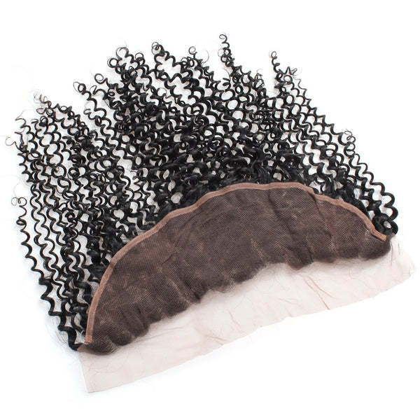 Easy Hair Virgin Human Hair Curly Wave Lace Frontal 13x4 Ear To Ear Closure - Easy Hair