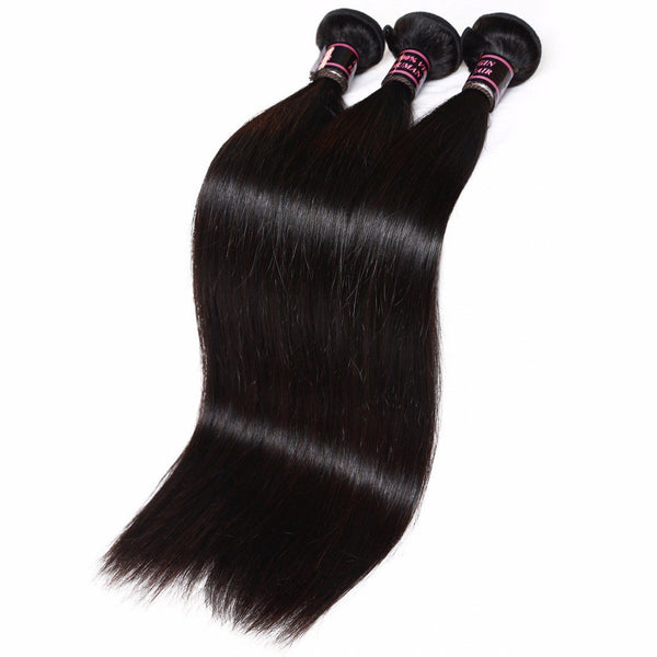 Easy Hair Brazilian Virgin Straight Hair 3 Bundles Unprocessed Human Hair Weave - Easy Hair