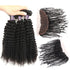 Easy Hair 10A Malaysian Curly Wave Virgin Hair 3 Bundles With 13x4 Lace Frontal - Easy Hair