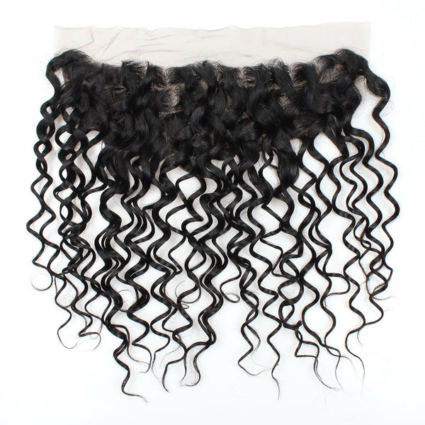 Easy Hair Water Wave Lace Frontal Indian Virgin Hair Water Wave 13x4 Ear To Ear Lace Frontal - Easy Hair