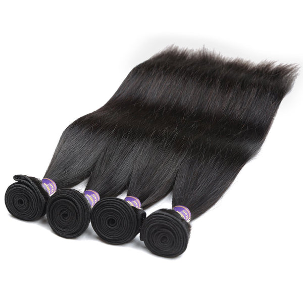 Easy Hair 10A High Quality Brazilian Virgin Hair Straight 4 Bundles Human Remy Hair Weave - Easy Hair