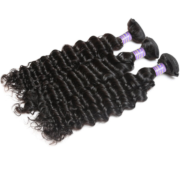 Easy Hair 10A Grade Peruvian Virgin Hair Deep Wave 3 Bundles Unprocessed Virgin Peruvian Deep Wave Hair - Easy Hair