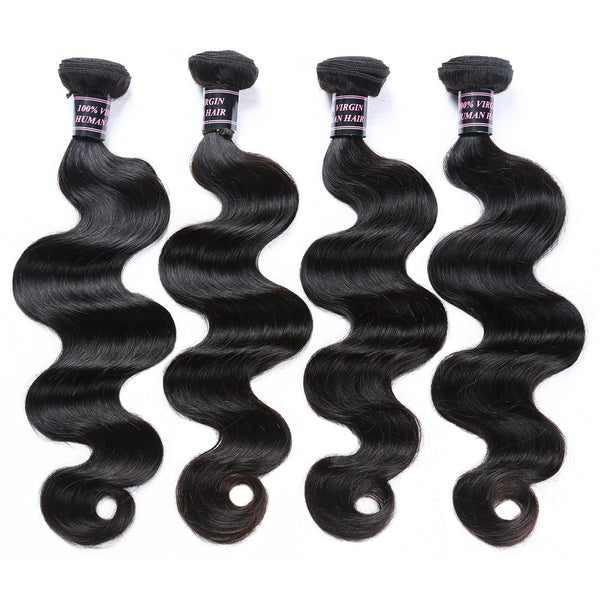 Easy Hair Brazilian Virgin Hair Body Wave Human Hair Weave 4pcs/Lot - Easy Hair