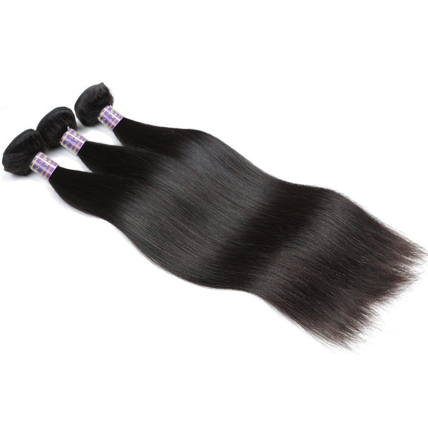 Easy Hair 10A Grade Virgin Brazilian Straight Hair 3 Bundles With 13x4 Lace Frontal - Easy Hair