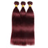 Easy Hair Burgundy Ombre 99J Dark Wine Red Straight Hair Indian Human Hair 3 Bundles - Easy Hair