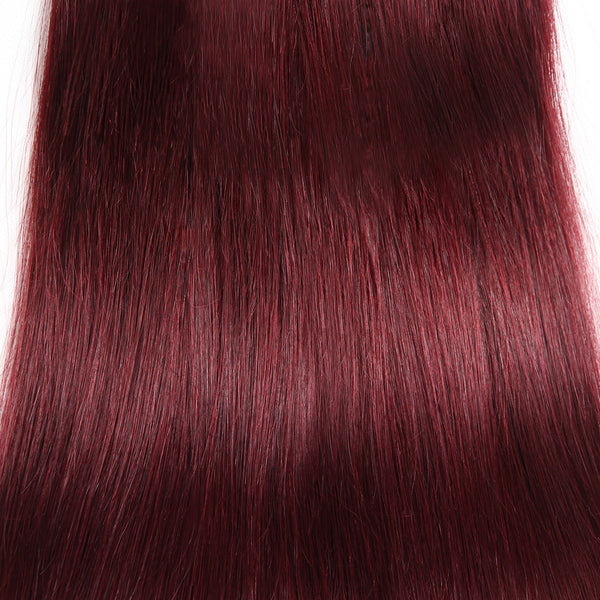 Easy Hair Burgundy Ombre 99J Dark Wine Red Straight Hair Indian Human Hair 3 Bundles - Easy Hair