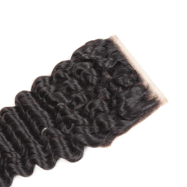 Easy Hair Brazilian Deep Wave Lace Closure 4x4 Human Hair Lace Closure - Easy Hair