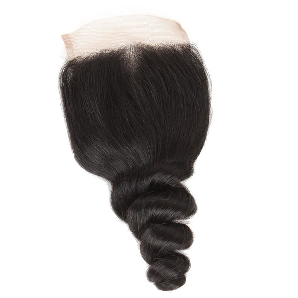 Easy Hair Virgin Indian Lace Closure 4*4 Loose Wave Human Hair Lace Closure - Easy Hair