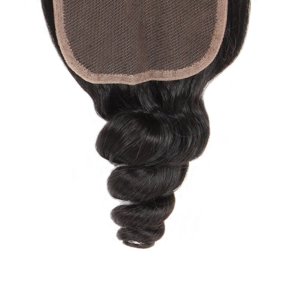 Easy Hair Virgin Indian Lace Closure 4*4 Loose Wave Human Hair Lace Closure - Easy Hair
