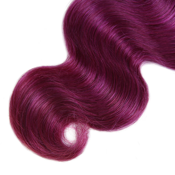 Easy Hair Malaysian T1B/BUG Ombre Body Wave Virgin Human Hair Extensions 3 Bundles With 4x4 Lace Closure - Easy Hair