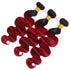 Easy Hair Indian T1B/99J Ombre Body Wave Virgin Human Hair Extensions 3 Bundles With 4x4 Lace Closure - Easy Hair