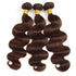 Easy Hair Body Wave Virgin Brazilian Human Hair 3 Bundles Ombre 4# Human Hair Weave - Easy Hair
