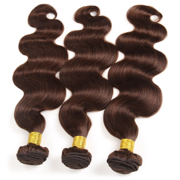 Easy Hair Body Wave Virgin Indian Human Hair 3 Bundles Ombre 2# Human Hair Weave - Easy Hair