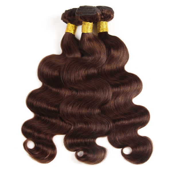 Easy Hair Body Wave Virgin Indian Human Hair 3 Bundles Ombre 2# Human Hair Weave - Easy Hair