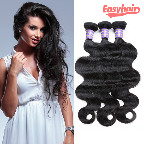 Easy Hair 10A Unprocessed Virgin Human Hair Indian Body Wave 3 Bundles - Easy Hair
