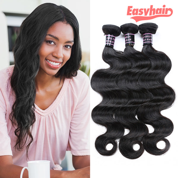 Easy Hair Peruvian Virgin Hair Body Wave Unprocessed Human Hair Weave 3pcs/lot - Easy Hair