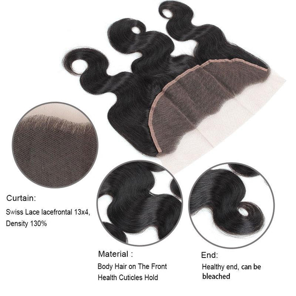 Easy Hair 10A Indian Body Wave 3 bundles With 13*4 Lace Frontal Closure - Easy Hair