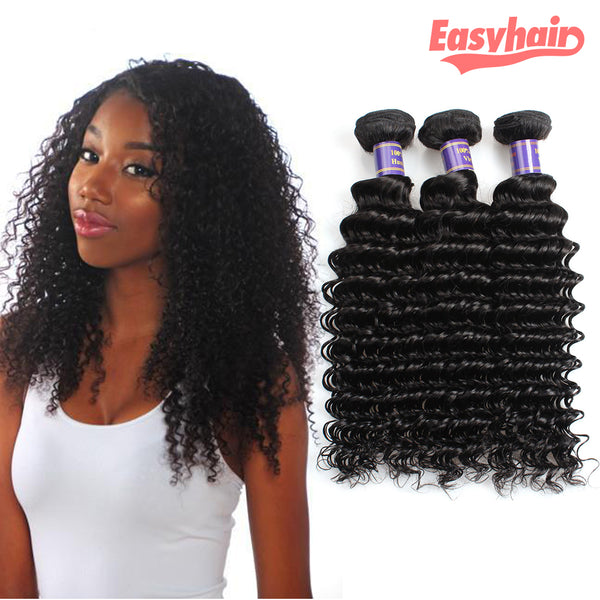 Easy Hair 10A Grade Hot Selling Indian Deep Wave Virgin Hair Extension 3pcs/Lot - Easy Hair