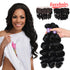 Easy Hair 10A Indian 100 Human Hair Weave Loose Wave 3 Bundles With 13*4 Lace Closure - Easy Hair