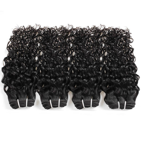 Easy Hair 10A Brazilian Virgin Hair Water Wave 4 Bundles With Lace Closure - Easy Hair
