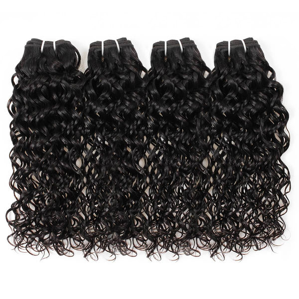Easy Hair 10A Malaysian Virgin Hair Water Wave 4 Bundles With Lace Closure - Easy Hair